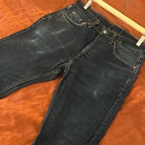 Levi's 505 Dark Wash Cotton Jeans 32x30